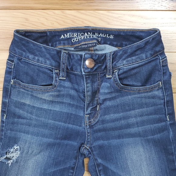American Eagle Distressed Jeggings Size 00 - Picture 3 of 8